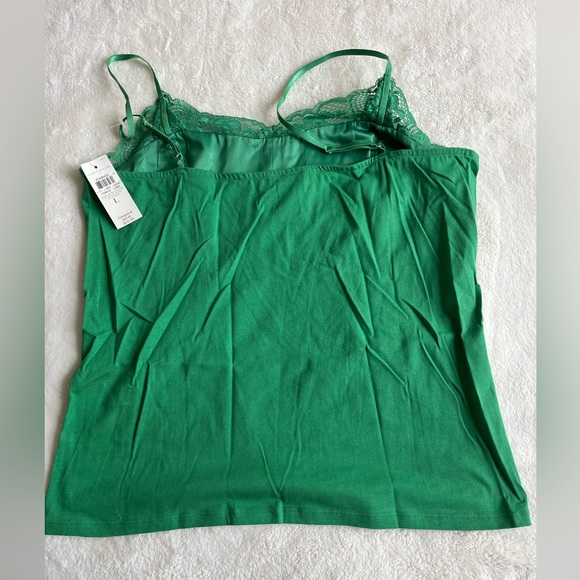 Nwt 2 Ann Taylor camisoles tailored green and black / white sz large - Picture 5 of 13